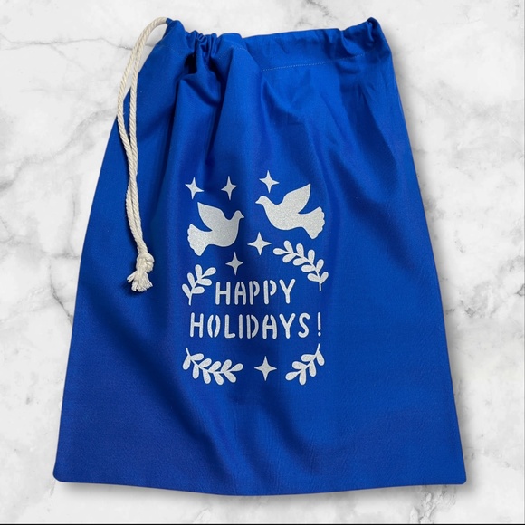 Christmas Holiday Cotton Linen Bread Bag, Sourdough Gift Bag for Gifting Bread - Picture 5 of 5